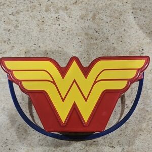 Red and Yellow Logo Plastic Storage Basket With Handle